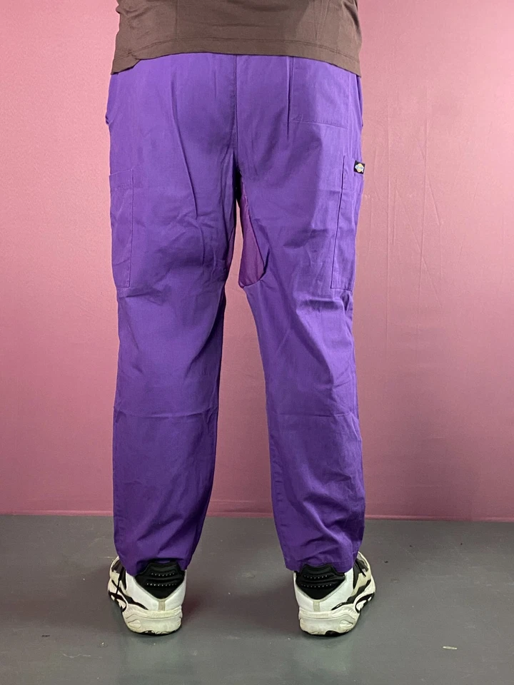 Pantalones de trabajo de carpintero vintage Dickies para hombre - XL bolsillos morados ropa de calle de patín Foto 3 de 4