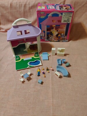 Blue Box Portable Dream House Read Description Painted Pieces Mom Broken