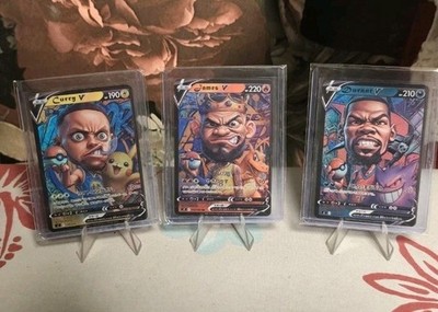 Basketball Pokemon LeBron James,Stephen Curry,Kevin Durant Pikachu Glurak Gengar