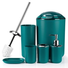 Otostar Bathroom Accessories Set 6 Piece Housewarming Gifts Set Plastic