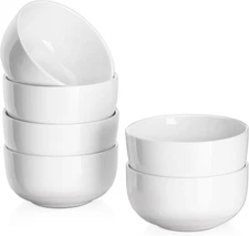 DOWAN 10 OZ Small Bowls, Ice Cream Bowls - 4.25" Ceramic Dessert Bowl Set of 6 -