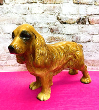 Coopercraft Vintage Ceramic 7” Tan Brown Cocker Spaniel Dog Figurine Ornament