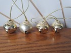JINGLE BELLS, SLEIGH BELLS metal Christmas tree bauble, decoration GOLD COLOURED