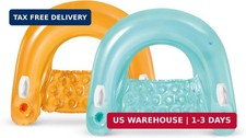 58859EP Sit 'N Float Inflatable Pool Float: Pool Lounge with Built-in Cup