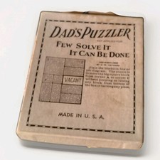 J. W. Hayward Dad's Puzzler Vintage Strategy Puzzle 1926 Made in USA