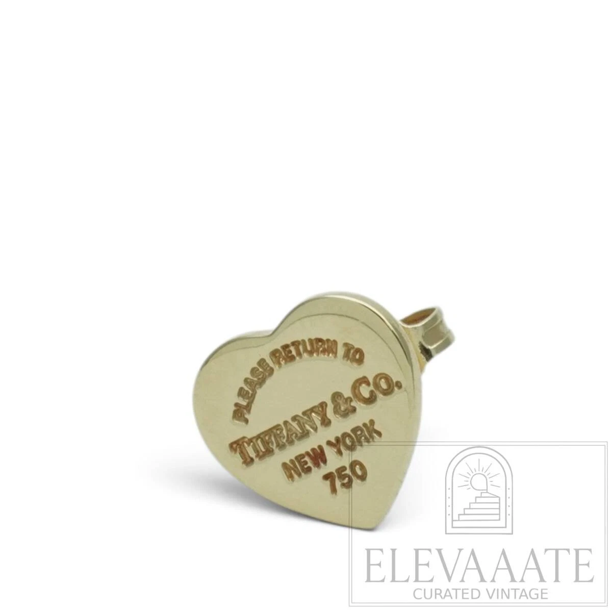 Tiffany & Co. Return to Heart Gelbgold Ohrring 750 K18 Single 10 mm Damen