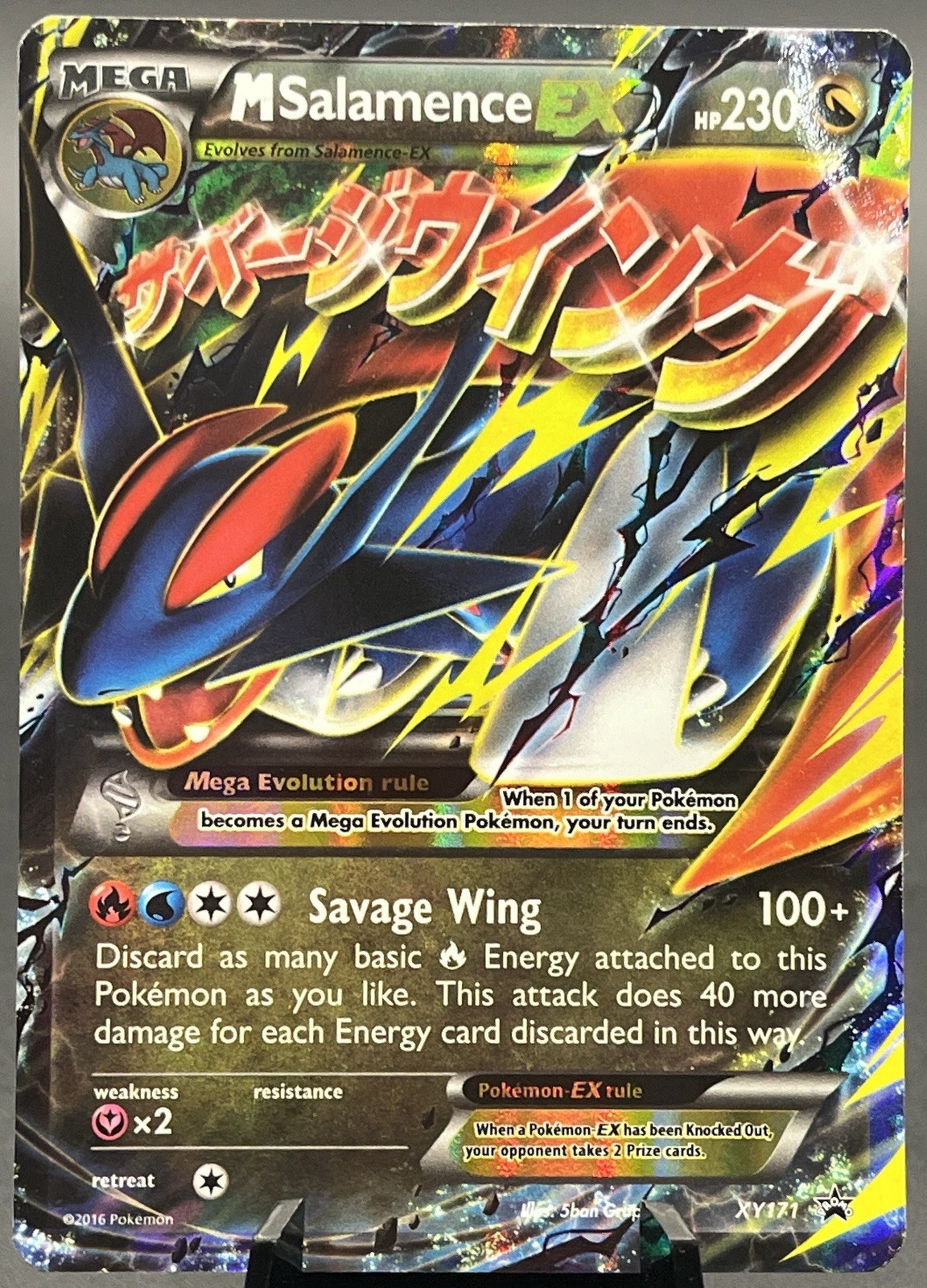 M Salamence EX XY171 Black Star Promo 2016 XY Era Pokemon Card LP/MP