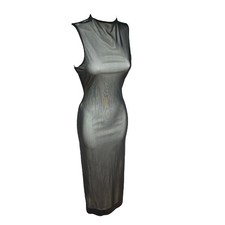 Vintage sheer body con 90s dress