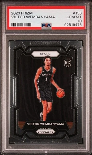 Panini 2023-24 Prizm Victor Wembanyama Rookie Base #136 PSA 10 Spurs👽