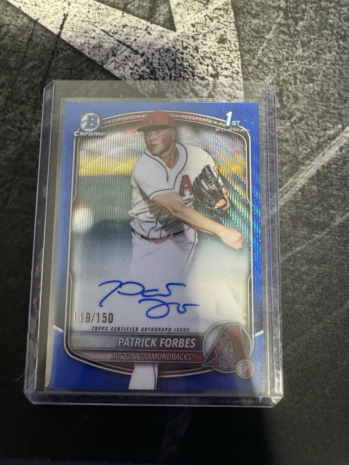 2025 Bowman Draft Chrome #CPA-PF Patrick Forbes 1st Auto Blue Refractor /150