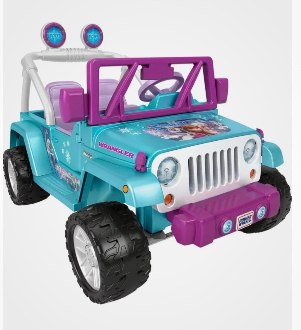 Disney Frozen Jeep Wrangler 12v Battery Powered Ride On Ages 3+ New