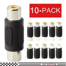 10-Pack AV RCA Audio Video Female to Female Jack Coupler Adapter Connector