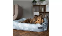Scruffs Botanical Grey Box Pet Bed Medium Removable Cover Machine Washable