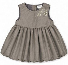 Gymboree 0-3 Months Baby Girl Party Dress Silver Winter Romance Vintage 1999