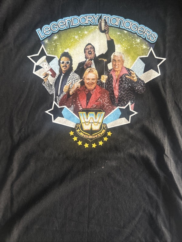 WWF Wrestling Legends Bobby ‘The Brain’ Heenan Jimmy Hart Managers Sz XL OG! New
