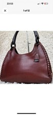 Gucci Tom Ford Era Whipstitch Leather Wood Ha...