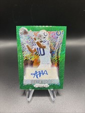 2024 Prizm DECA FOTL Adonai Mitchell Rookie Card Green Shimmer Auto /25 colts