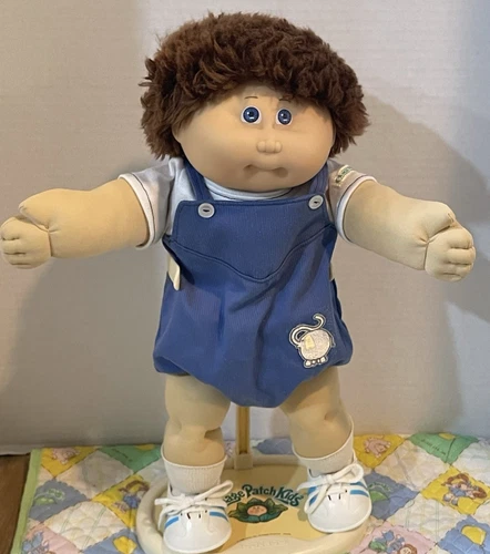 Vintage Cabbage Patch Kids Jesmar Blue Eyes Blonde HM1 Boy HTF Outfit