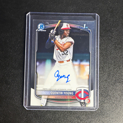 Topps 2025 Bowman Draft Chrome Prospect Autographs Quentin Young Twins #CPA-QY
