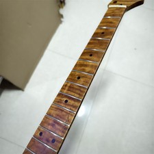 AAAA 22Fret Satin Roasted Flame Maple Electric guitar neck Bone Nut matte