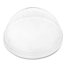 Karat CKDL626NH 12 oz. to 24 oz. No Hole Dome PET Lids - Clear (1000/Carton) New