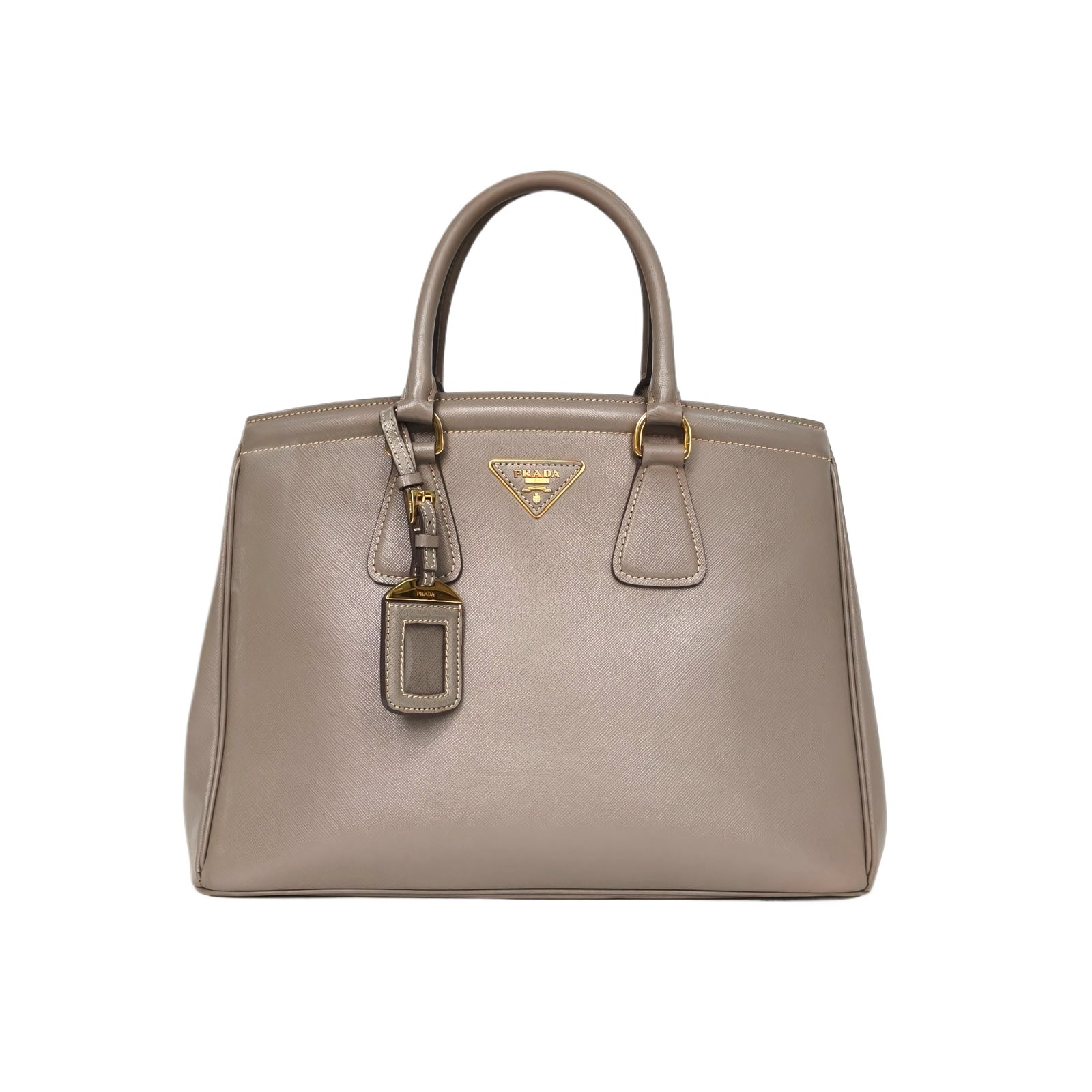 PRADA Gray Gold Hardware Galleria Handbag  P245315918