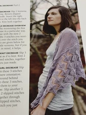 Lace Shawl Knitting Pattern 46-64in Pages from Book