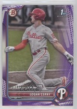 2022 Bowman Prospects Purple Pattern Border 34/199 Logan Cerny #BP-120 03ow