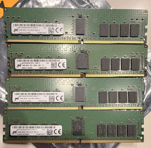 Micron 64GB (4x16GB) DDR4 PC4-2933Y ECC Registered RDIMM 288-Pin