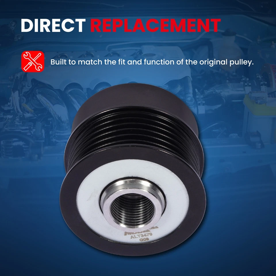 Polea desacopladora de alternador para Crown Victoria Grand Marquis Lincoln Mercury V8 Foto 4 de 4