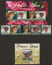 Papua New Guinea 2022 In Memoriam 25th Anniversary Princess Diana COLLECTION MNH