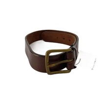 JABEZ CLIFF Leather Belt, Brown, Plain, Men's