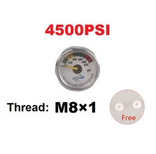 PCP Mini M8 4500PSI Pressure Gauge Manometer 25mm Gas Cylinder Regulator Fitting