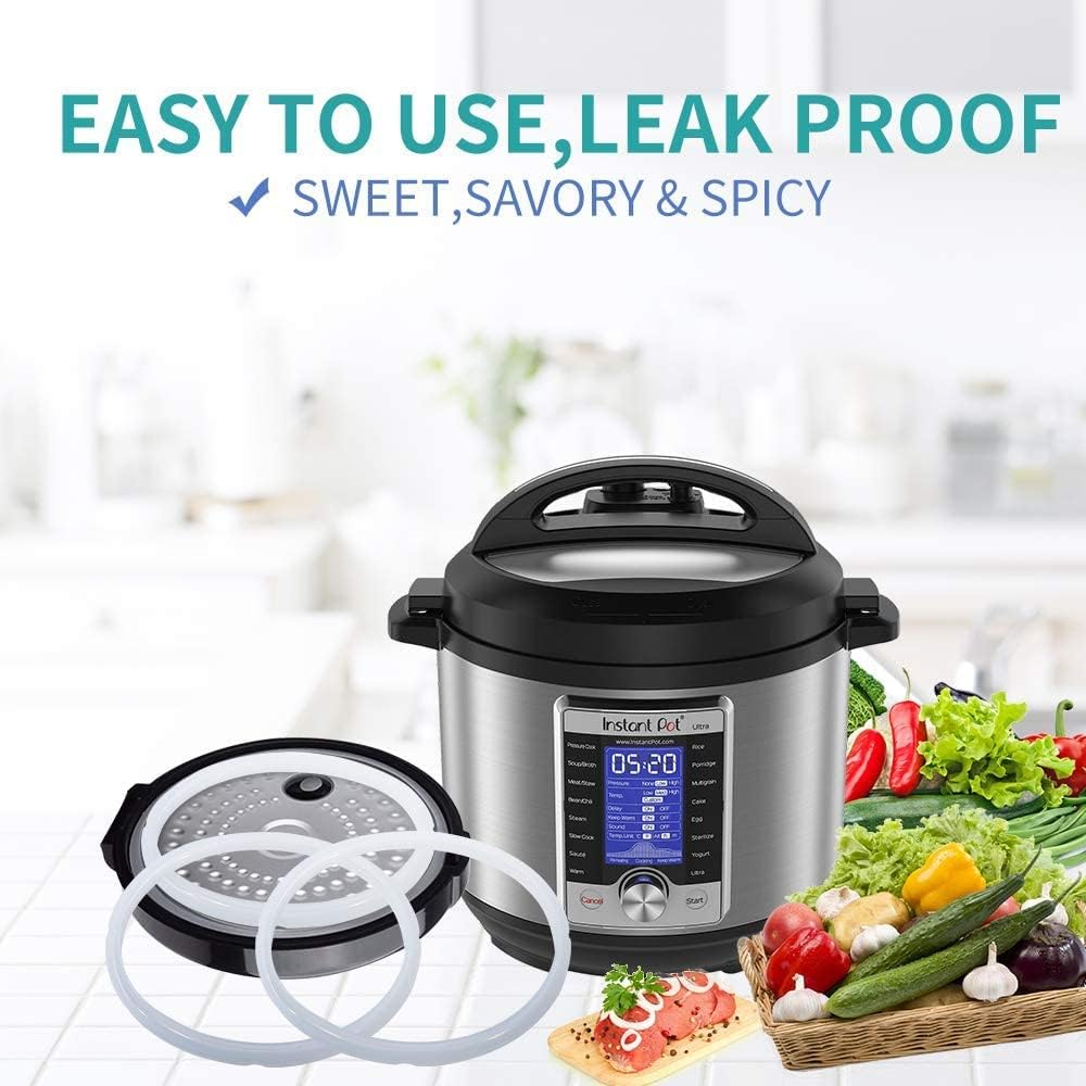 CKANDAY Anello di tenuta per Instant Pot Mini 3 Qt, 1 conteggio, anello di tenuta interno della pentola, guarnizione in silicone di ricambio per pentole a pressione elettriche da 3 litri, accessori