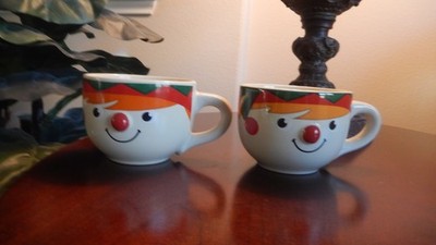 Vintage Elf  Christmas Coffee/Cocoa/Tea Mugs  (set of 2)