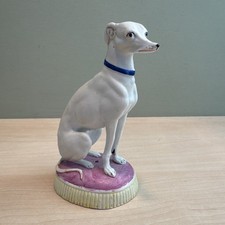 Antique Italian Greyhound/Whippet Bisque Porcelain Figure Dog Ornament 6 Inches