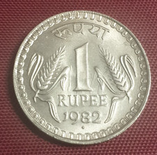 1982 INDIA 1 RUPEE   ASHOKA LION AMAZING CONDITION