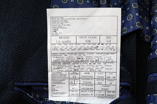 Suitsupply La Spalla Men's Blazer UK44R Blue Slim Linen Silk Half-Lined Retro - Picture 6 of 15