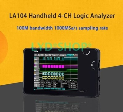 LA104 Handheld 4-CH   Analyzer 100MHz 8M USB   Brand New #iv
