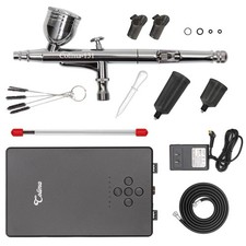 2025 Upgrade 55psi Airbrush Kit - Double Action Airbrush  Mini Compressor wi...