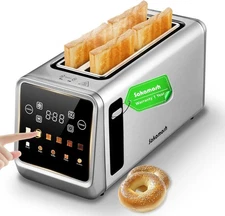 Smart Toaster 4 Slice, Touch Screen, Digital Toasters with 6 Browning Levels & 5