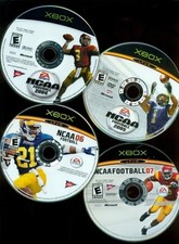 Xbox, Lot of 4 Football Video Games, Used, NO CASES!
