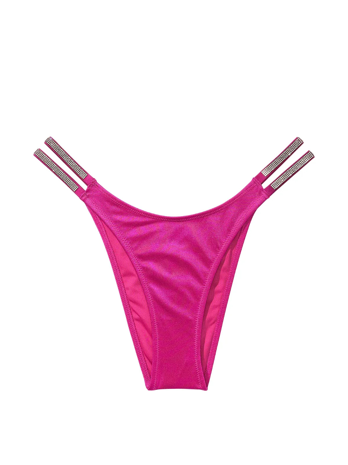 Victoria's Secret Swim Double Shine Strap Brazilian Bottom Berry - Select SZ