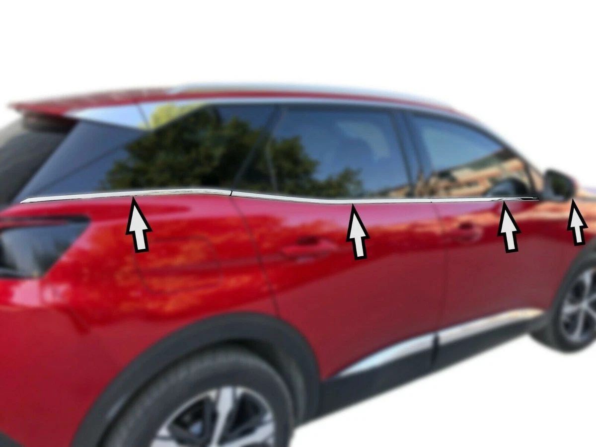 Edelstahl Fensterleisten Chrom passend für Peugeot 3008 II | ab 