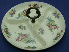 Divided Tidbit Dish with Handle - Japan