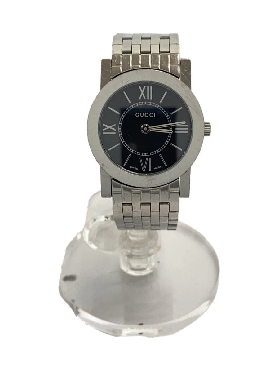 Montre femme Gucci 5200L à quartz cadran noir ronde 29 mm analogique SS du Japon