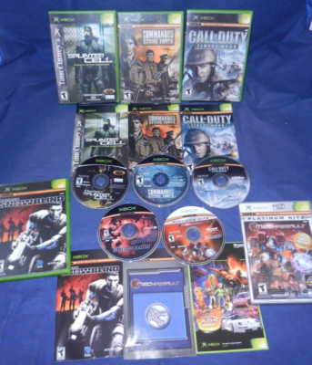 Xbox; Splinter Cell, Commandos Strike Force, Call of Duty Finest Hr,Mechassault+