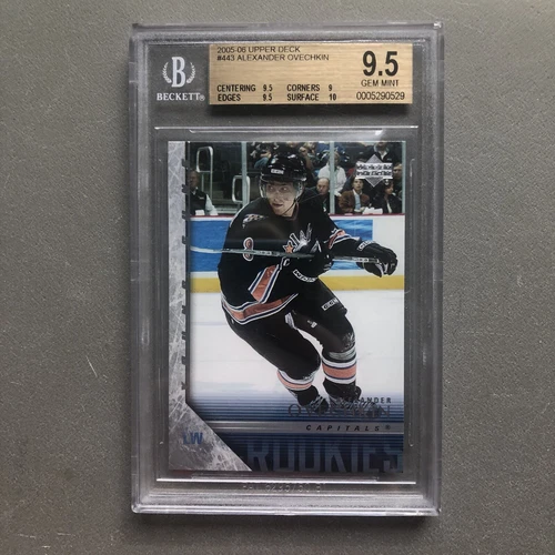 2005-06 Alexander Ovechkin YOUNG GUNS RC BGS 9.5 GEM MINT w/10 Upper Deck #443