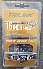 TriLink 56 Link Replacement Chainsaw Chain For 16" 0.05" Gauge 3/8-in Pitch