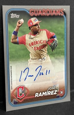 2024 Topps Update Baseball MLB Guardians Jose Ramirez Auto 